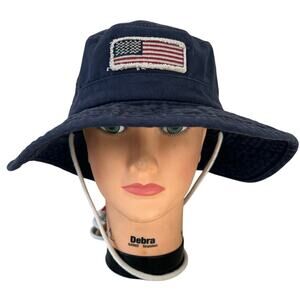 Dorfman Pacific Navy Blue USA Flag Bucket Hat